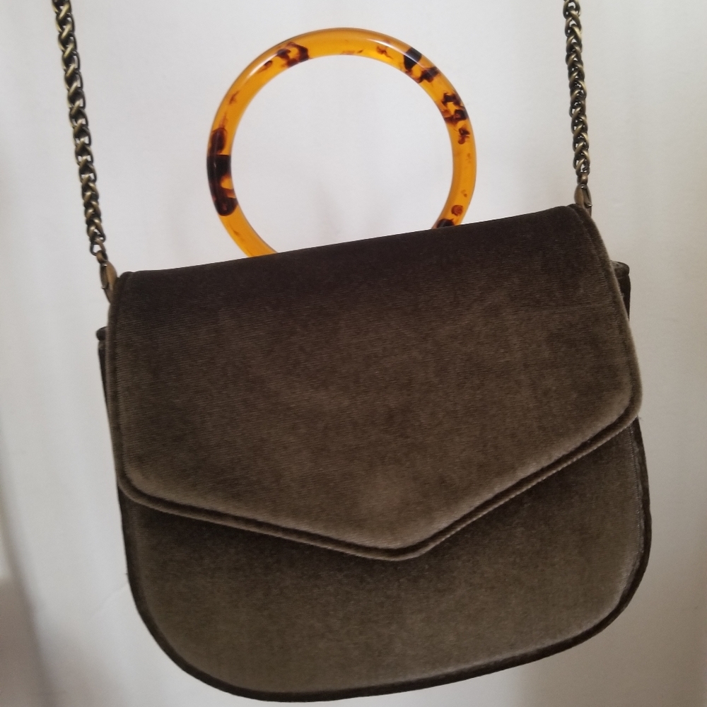 Anthropologie velvet purse